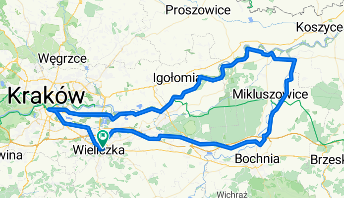 Osiedle Henryka Sienkiewicza 11, Wieliczka do Osiedle Henryka Sienkiewicza 19, Wieliczka