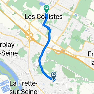 1B Rue du Fort, Cormeilles-en-Parisis to 1 Rue Paul Signac, Herblay