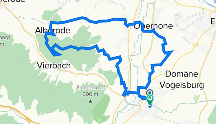 Blaue-Kuppe-Straße 13–17, Wehretal nach Europastraße 20–20A, Wehretal