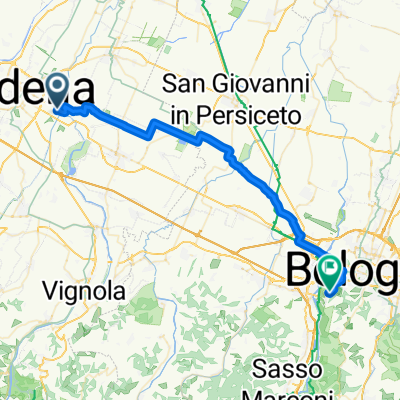 Percorso per Via di San Luca 36, Bologna