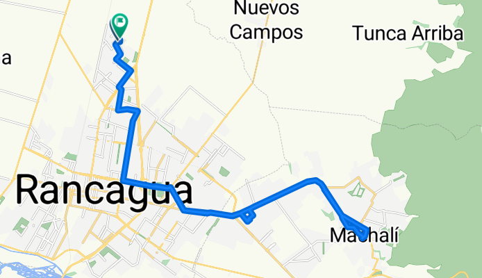 De Pasaje Los Parronales, Rancagua a Pasaje Benjamin Subercaseaux 1504, Rancagua