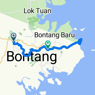 Jalan Letjen S. Parman 15, Bontang Barat to Jalan Jend. Achmad Yani 33, Bontang Utara