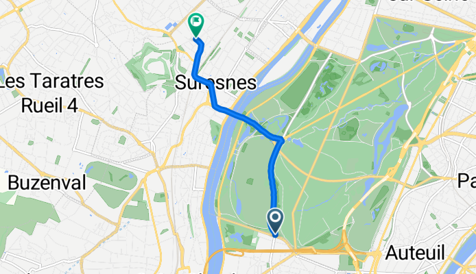 De Route de Sèvres à Neuilly, Paris à 25 Rue de la Liberté, Suresnes