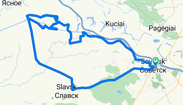 От улица Карла Либкнехта 4, Советск до улица Карла Либкнехта 5, Советск