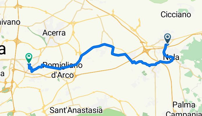 Da SP35 25, Nola a Via L. Settembrini 41, Casalnuovo di Napoli