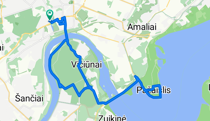 Kaunas Mergeliu Tiltas ir Vienuolynas dviraciu