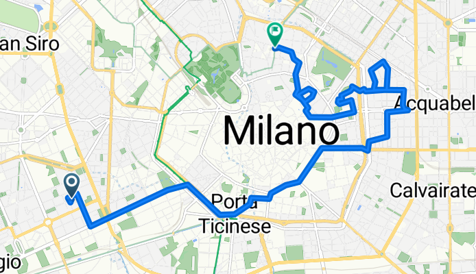 Da Via Ettore Romagnoli 3, Milano a Via San Marco 26, Milano