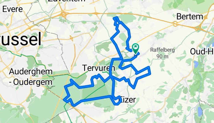 MTB Tervuren• blauwe-groene-rode lus Vossem