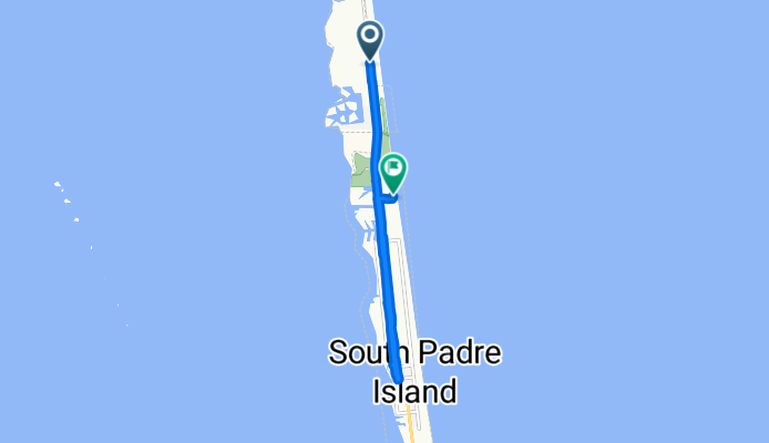 Ocean Blvd, South Padre Island to 6504 Beach Dr, South Padre Island