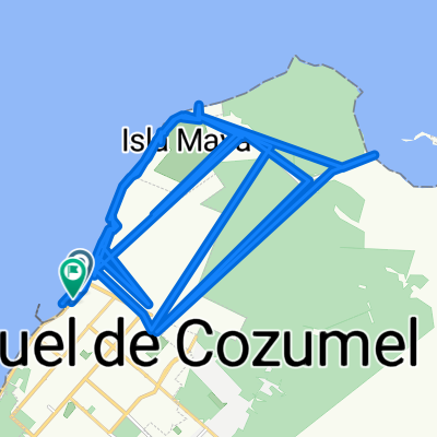 De Avenida Rafael E. Melgar . Melgar 27, San Miguel de Cozumel a Avenida Rafael E. Melgar 3, San Miguel de Cozumel