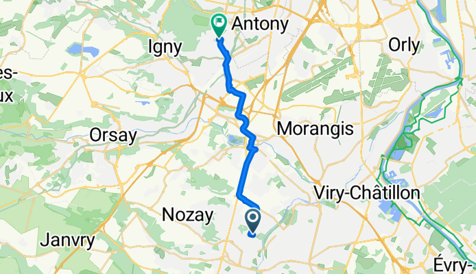 De Chemin des Mascadées 18, Longpont-sur-Orge à Rue d'Estienne d'Orves 51, Verrières-le-Buisson