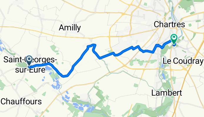 De Rue de la Belle Meunière 2, Saint-Georges-sur-Eure à Rue des 3 Ponts, Chartres