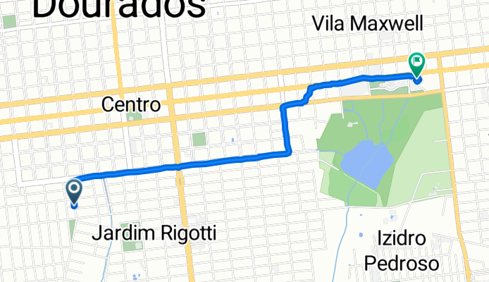 De Rua Independência, 200, Dourados a Avenida Marcelino Pires, 418, Dourados