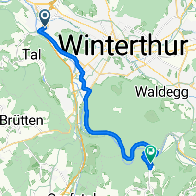 Wieshofstrasse 80, Winterthur nach Dorfstrasse 13, Kyburg