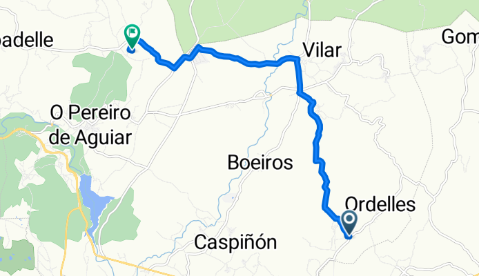 Ruta desde Lugar Chaodarcas de Arriba, 44, O Pereiro de Aguiar
