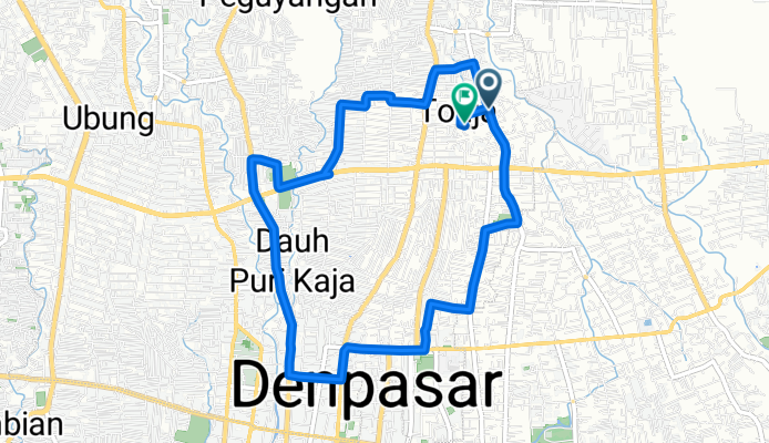 Jalan Seroja 36, Kecamatan Denpasar Utara to Gang Belibis 36, Kecamatan Denpasar Utara