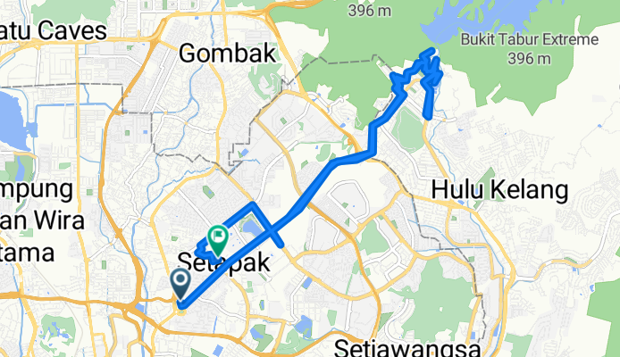 setapak, taman melawati route