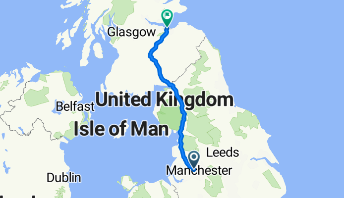 17 Mullineux St, Manchester to 25 George IV Bridge, Edinburgh