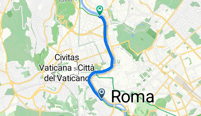 Da Lungotevere della Farnesina 2–10, Roma a Lungotevere Guglielmo Oberdan, Roma