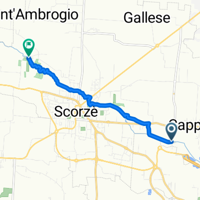 Da Vicolo del Mulino, Martellago a Via Canove 55, Martellago