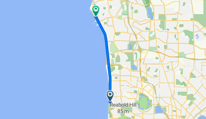 Route from West Coast Highway, City Beach