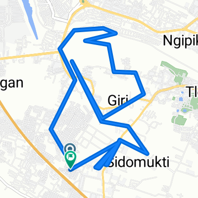 Moderate route in Kecamatan Kebomas