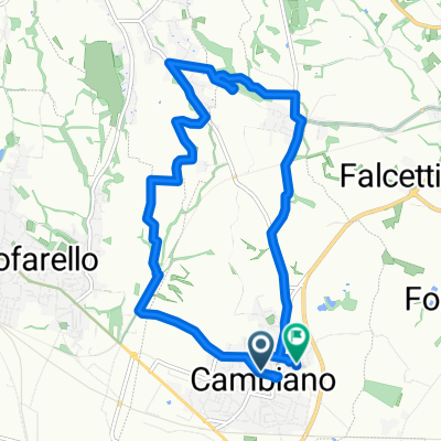 Da Via Cavour 4/A, Cambiano a Via Camporelle, Cambiano