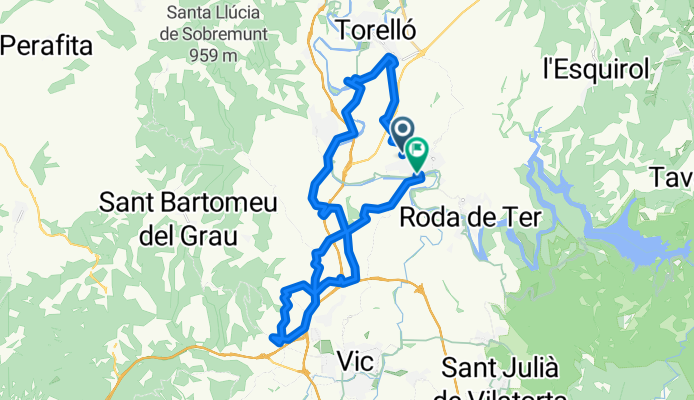 De Calle de Nuria, 53, Manlleu a Paseo del Ter, 34–40, Manlleu