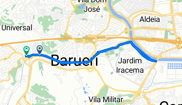 De Avenida Henriqueta Mendes Guerra, 1178–1230, Barueri a Rua Antônio Fernandes Prado, 73, Barueri