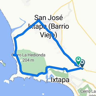 Ruta desde Paseo de las Aves, Ixtapa