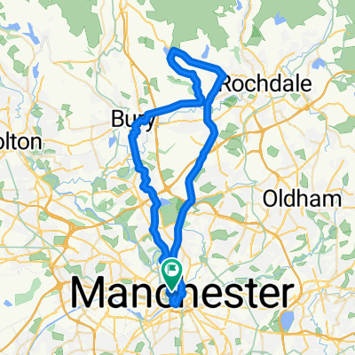 Turf Moor - Ashworth Moor reservoir loop from Salford Central