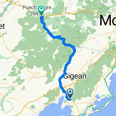 De 300 Chemin de la Bergerie, Balaruc-les-Bains à D619, Aumelas
