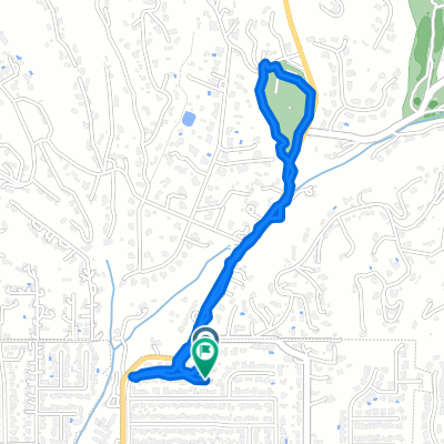 Route from Villa Rita Drive 181, La Habra Heights