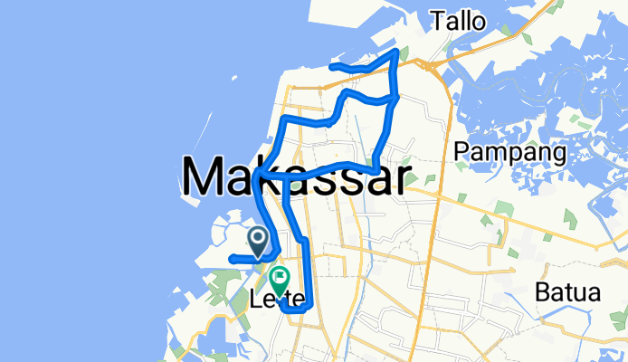 Jalan Metro Tanjung Bunga, Kecamatan Mariso to Lorong 11A 12, Kecamatan Mariso