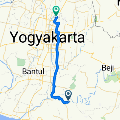 Unnamed Road, Kecamatan Imogiri to Jalan Jurugsari III 32a, Kecamatan Depok