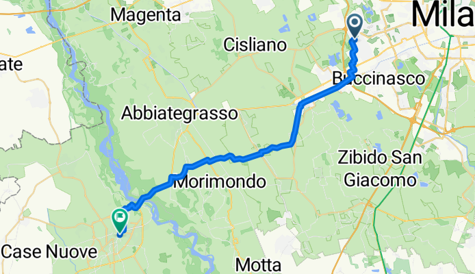 Via Pasubio 36, Cesano Boscone to Corso Vittorio Emanuele II 12–38, Vigevano