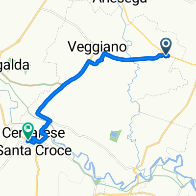 Da Via Mestrina, Ceresone a Via Giovanni XXIII 2–10, Cervarese Santa Croce