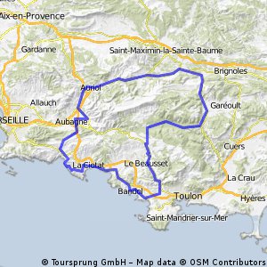 Brevet Sanary 150 km 2011 Variante RT
