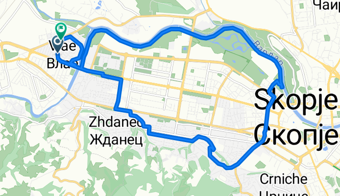 Ulica Ivan Cankar 6, Skopje to Ulica Dragutin Avramoski Gute 6, Skopje