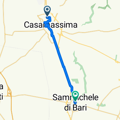 Da Via Bari 102, Casamassima a Via Giuseppe Pastore 24, Sammichele di Bari