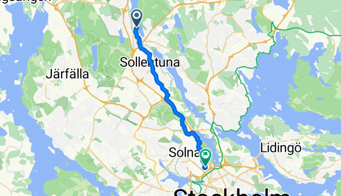 Brunkebergsåsen 18, Sollentuna to Anna Steckséns gata 32, Solna