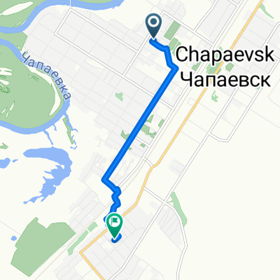 От улица Фрунзе 6, Чапаевск до Харьковская улица 11, Чапаевск