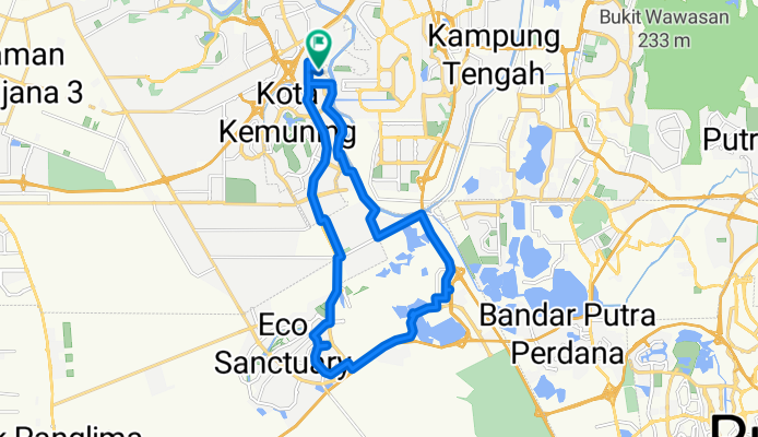 Jalan Kemuning Permai 33/154, Klang to Jalan Kemuning Permai 33/154, Klang