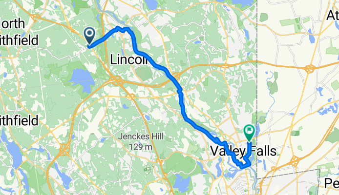 1041 Eddie Dowling Hwy, North Smithfield to 112 Waterman St, Cumberland