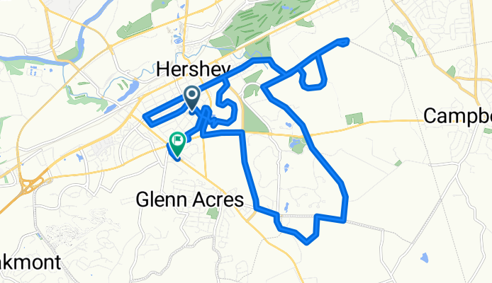 S Seventh St, Hershey to 728 Fishburn Rd, Hershey