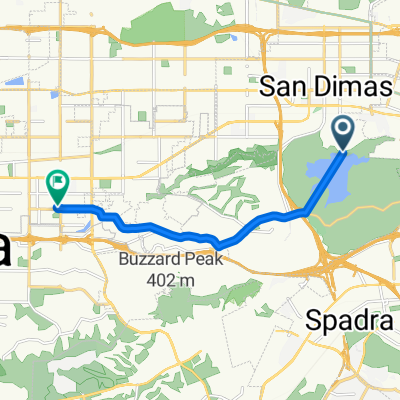 Route to 451 E Rowland St, Covina
