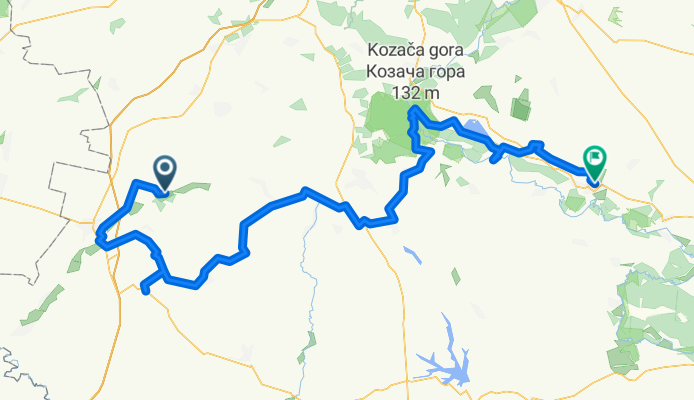 От Unnamed Road, Калинівка до вулиця Петра Азаренка, Балаклія