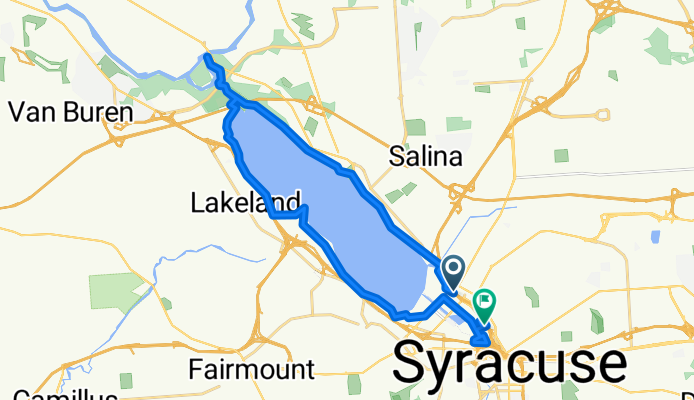 Genant Dr, Syracuse to 101–199 W Division St, Syracuse