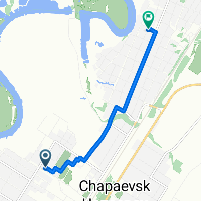 От улица Фрунзе 6, Чапаевск до улица Платона Люпаева 129, Чапаевск