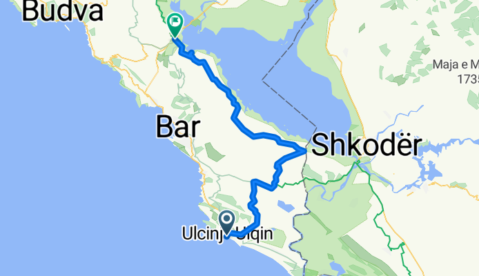 Montenegro Ulcinj to Virpazar